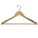 Light Wood Gents Standard Hook Hangers with Rubber